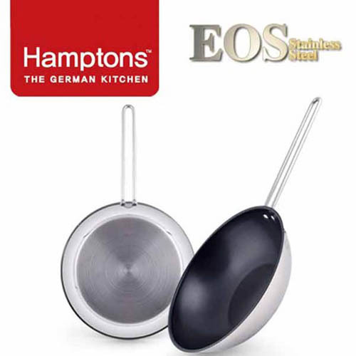 [Hamptons]독일 햄튼 EOS 스텐 인덕션 겸용 후라이팬 2종-(원형26cm+궁중팬28cm)