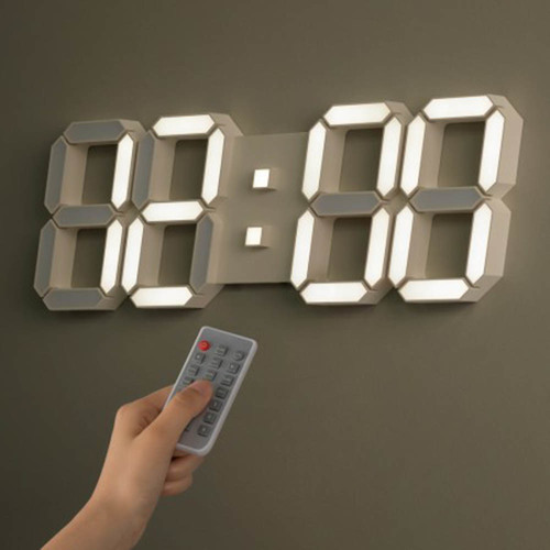 국산 플라이토 3D LED 인테리어 벽시계 LG전구 38cm_크림화이트