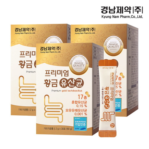 경남제약 프리미엄 황금유산균 2g x 90포 (3개월분)