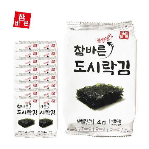 참바른 서천 도시락김(16봉) (1봉(4g)/9매)