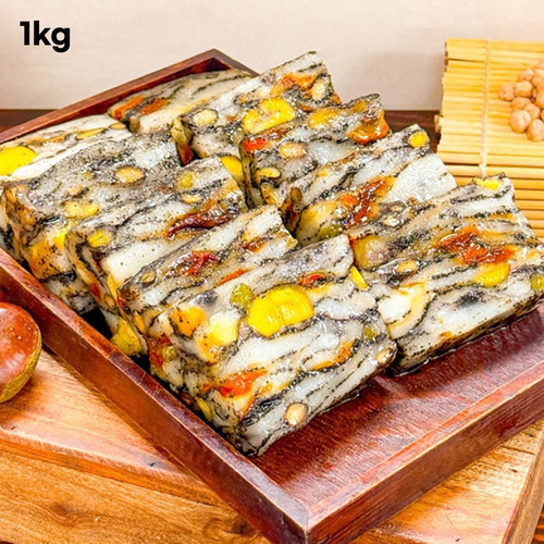 [광천떡] 30년전통 수제떡명가 홍천찹쌀 흑임자구름떡 1kg (8-11개 내외)