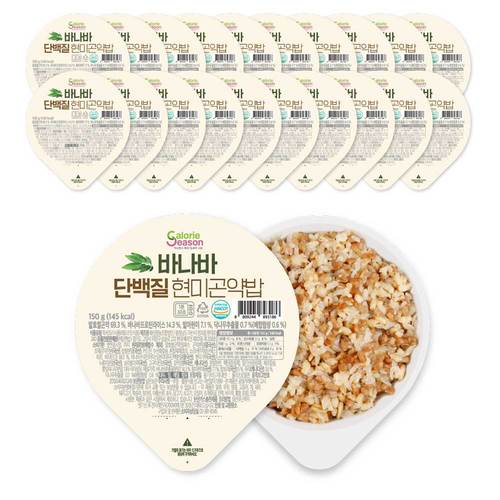 칼로리시즌 바나바 단백질 현미곤약밥 150g 1박스(20개입)
