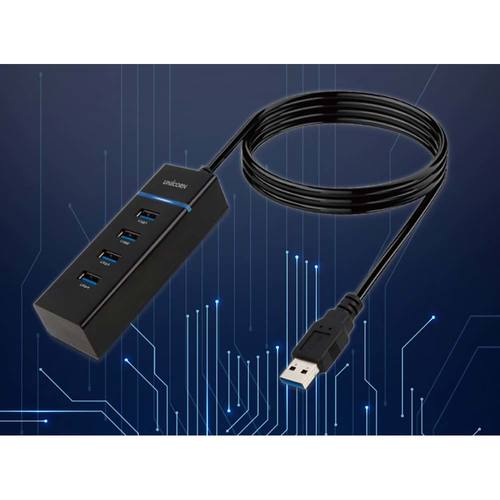 유니콘 4포트 무전원 USB3.1허브 1.8M케이블 LH-4000A 블랙