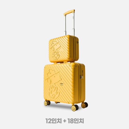 [큐랑] 고급 시애틀 스누피 캐리어 세트(12인치+18인치)