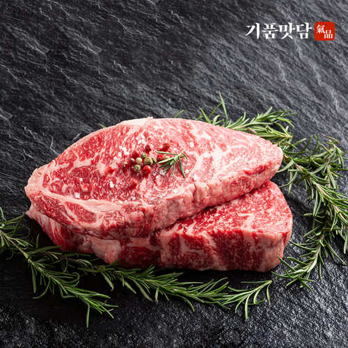 [기품맛담] 한우 1++등급 오마카세 꽃등심/채끝 모둠구이 2호 600g (꽃4/채2)