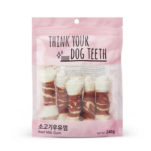 THINK YOUR DOG TEETH 소고기 딩고 우유껌 6P