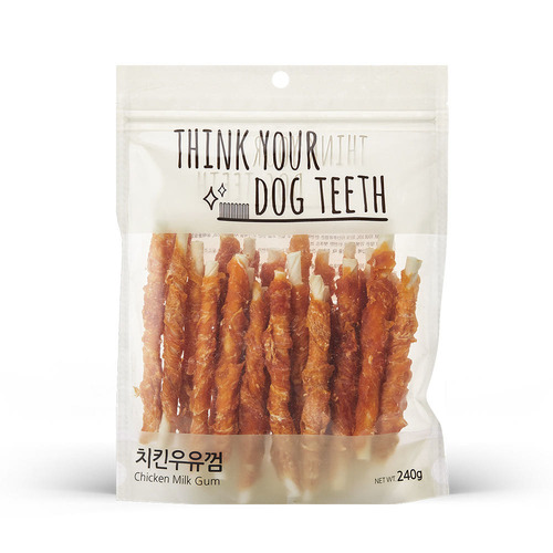 THINK YOUR DOG TEETH 치킨 딩고 우유껌 스틱 24P