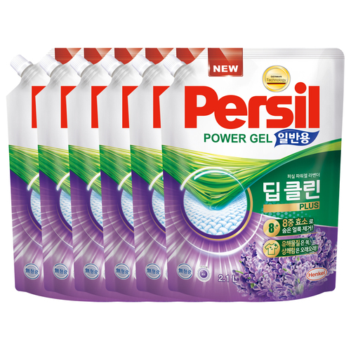 퍼실 라벤더 딥클린플러스 2.1L 일반용 x 6개
