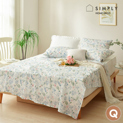 [simply home] 심플리홈 알로하 시어서커 여름 홑이불 Q/비닐포장