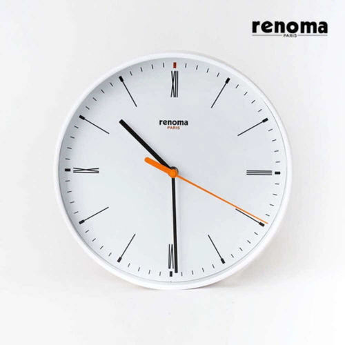 레노마 인테리어 디자인 무소음 벽시계 RNC301 (30cm) 색상 택1