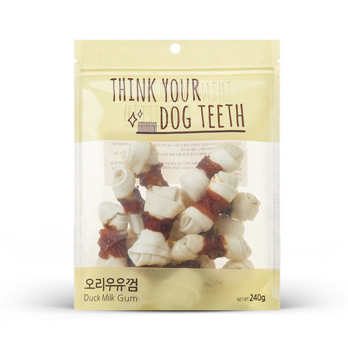 THINK YOUR DOG TEETH 오리 딩고 우유껌 15P