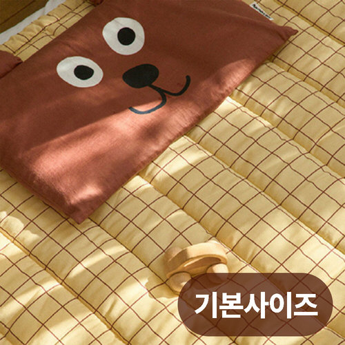 무무슈 유아 모달 누빔패드 베이지체크 기본사이즈