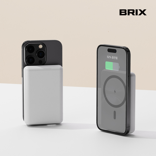 [브릭스] 맥세이프 10000mAh 무선충전 보조배터리 BRX-10MPD