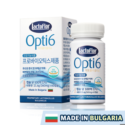 락토플러옵티6 불가리아 유산균 360mg 60캡슐