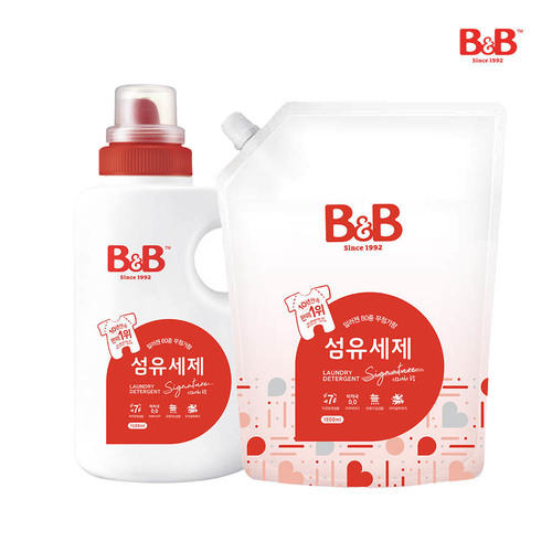 [비앤비] 유아 세탁 섬유세제 시그니처 1500ml(용기+리필)