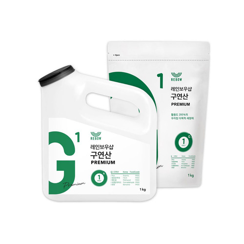 [레인보우샵]구연산 프리미엄 왕톡톡이 리필 세트 (본품1kg x1 + 리필1kgx1)