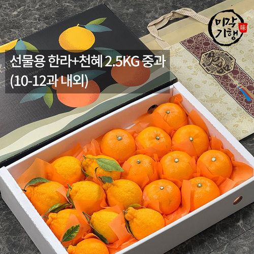 [미각기행] 제주 선물용 한라+천혜 2.5KG 중과(10-12과 내외)