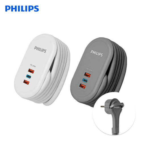 [필립스] 고용량 파워 트래블 USB 납작 콘센트 멀티탭 1구 1.5M CHP4110W