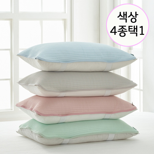 [냉감 삼중직 줄누비] 리치앤홈 실키 줄누비 여름 냉감베개커버L (4종 택1)