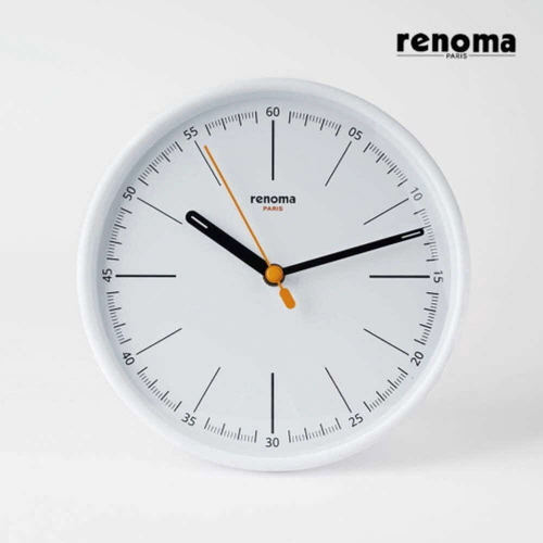 레노마 인테리어 디자인 무소음 벽시계 탁상시계겸용 RNC203 (20cm) 색상 택1
