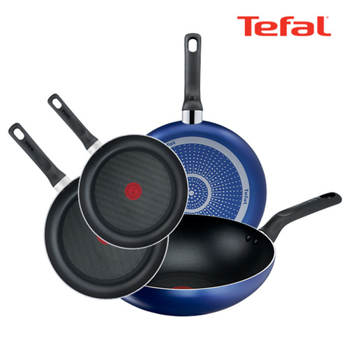 테팔 팬&냄비 PTFE 미드나잇 블루 4종세트 (프라이팬 20cm+26cm+28cm+볶음팬 28cm)
