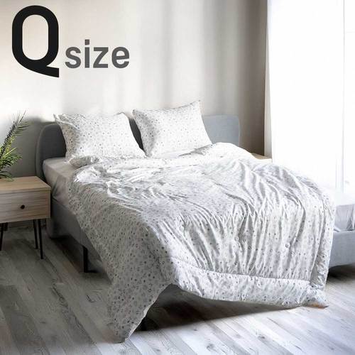 [Guy Laroche] 세미마이크로 화이트 가든 이불 Q