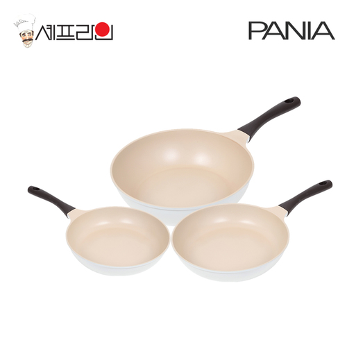 셰프라인 페니아(pania) 인덕션 IH 크림후라이팬 3종세트(20+24+28궁)