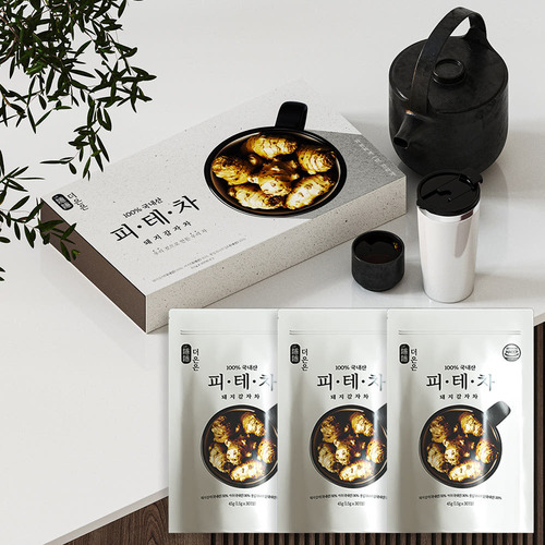 [더은은] 피테차 45g ×3팩 선물세트/국내산 혈당 당뇨차 건강차 돼지감자 선물용 3개입