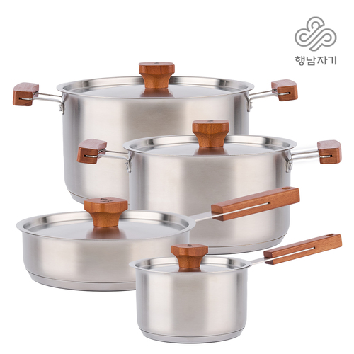 [행남자기] 헤리티지 프리미엄 스테인리스냄비 4종 (16편수+20양수+24양수+20프라이팬) HNRW-P16+HNRW-P20+HNRW-P24+HNRW-FP20