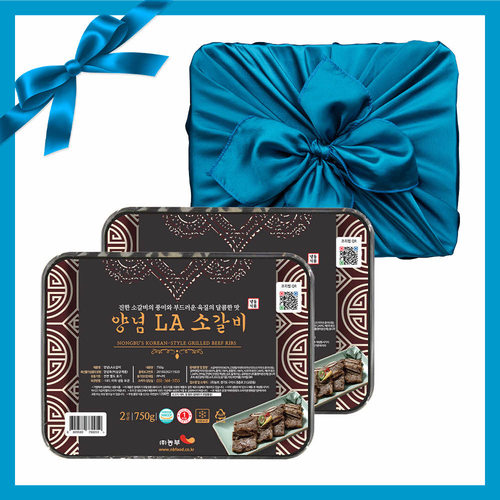 청춘식객 양념 LA소갈비 명절선물세트 _ 750g X 2팩
