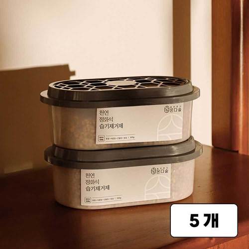 온다숲 물생김없는 천연정화석 제습제 5개