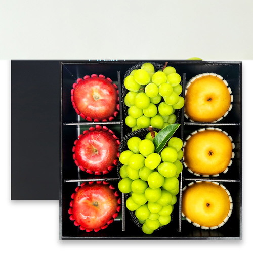 사과&샤인&배&혼합 선물세트 약 4.5kg + 고급 황금보자기 증정