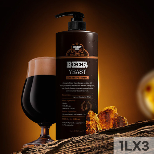 [닥터라파알] 독일산 맥주효모 탈모 샴푸 1L x 3 모발 볼륨 개선