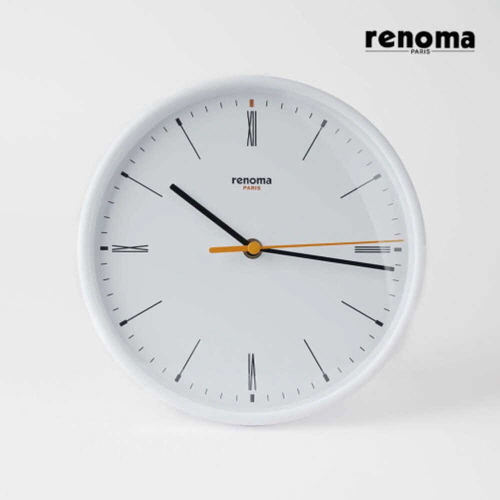 레노마 인테리어 디자인 무소음 벽시계 탁상시계겸용 RNC201 (20cm) 색상 택1