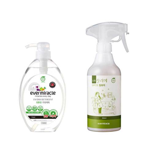 EM 친환경 리빙기프트 세트8 [ 고농축주방세제(750ml) + 탈취제500ml ]