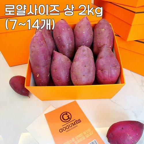 [고구메스] 선별.세척 (베니하루카) - 로얄사이즈 상 2kg (7~14개)