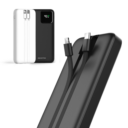 스마텍 20W 10,000mAh 2in1 케이블 일체형 보조배터리 STPB-CB1