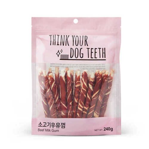 THINK YOUR DOG TEETH 소고기 딩고 우유껌 스틱 20P