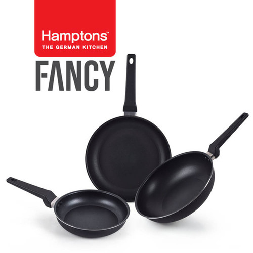 [Hamptons] 독일 햄튼 팬시 다이아몬드 5중코팅 후라이팬 20F+28F+28W 3종세트 HFF-2F8F8W