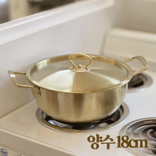 아비스 티타늄코팅 스텐 양수냄비 18cm