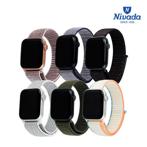 니바다 NVD 5006 애플워치 호환용 스트랩 나일론 스포츠 루프밴드 7 SE 6 5 4 3 2 1 세대 (38/40/41mm 호환)