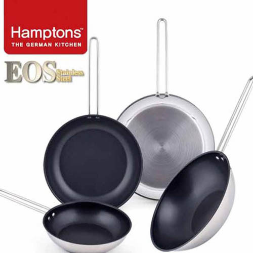 [Hamptons]독일 햄튼 EOS 스텐 인덕션 겸용 후라이팬 4종-(원형팬22cm+26cm+28cm+궁중팬28cm)