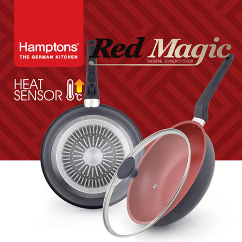 [Hamptons] 독일 햄튼 레드매직 인덕션 후라이팬 3종(28F+28W+28G) HTR-8F8W8G