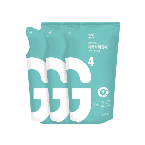 [레인보우샵]다목적세정제 구연산 워터 500ml 리필x3