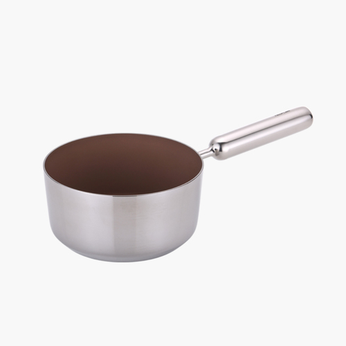 네오플램 엣지팬 세라믹 코팅 스텐 브라운 IH 18cm 밀크팬