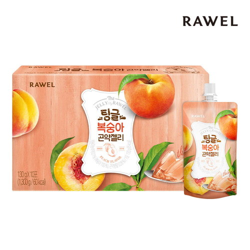 로엘 복숭아 곤약젤리 1,300g (130g x 10팩)
