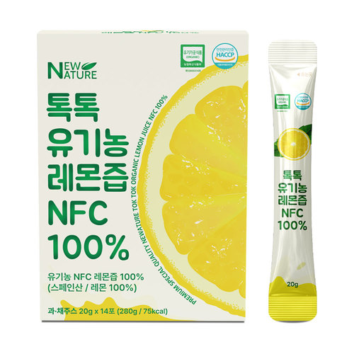 뉴네이처 톡톡 유기농 레몬즙 NFC 100% 20g x 14포