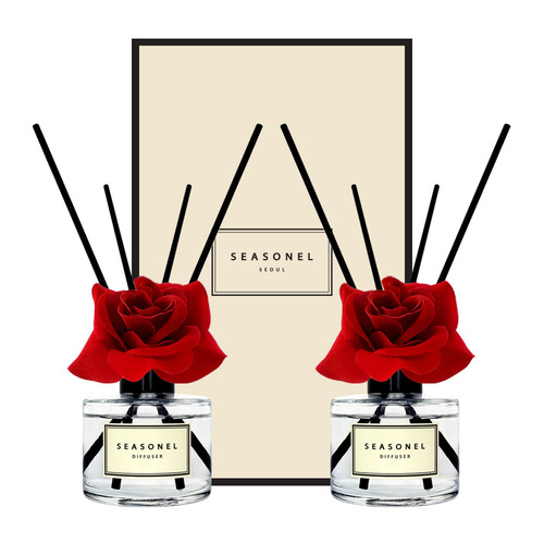 시즈넬 플라워 디퓨저 120ml 더블 선물세트 레드로즈