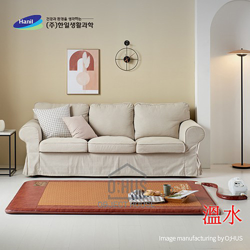 한일생활과학 브라운사각 온수매트 더블 분리형 2난방 150*200cm/두께 5CM