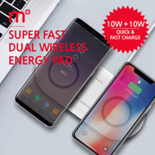 MPLUS 듀얼급속무선충전패드 스마트폰 충전기 MW-T200Q